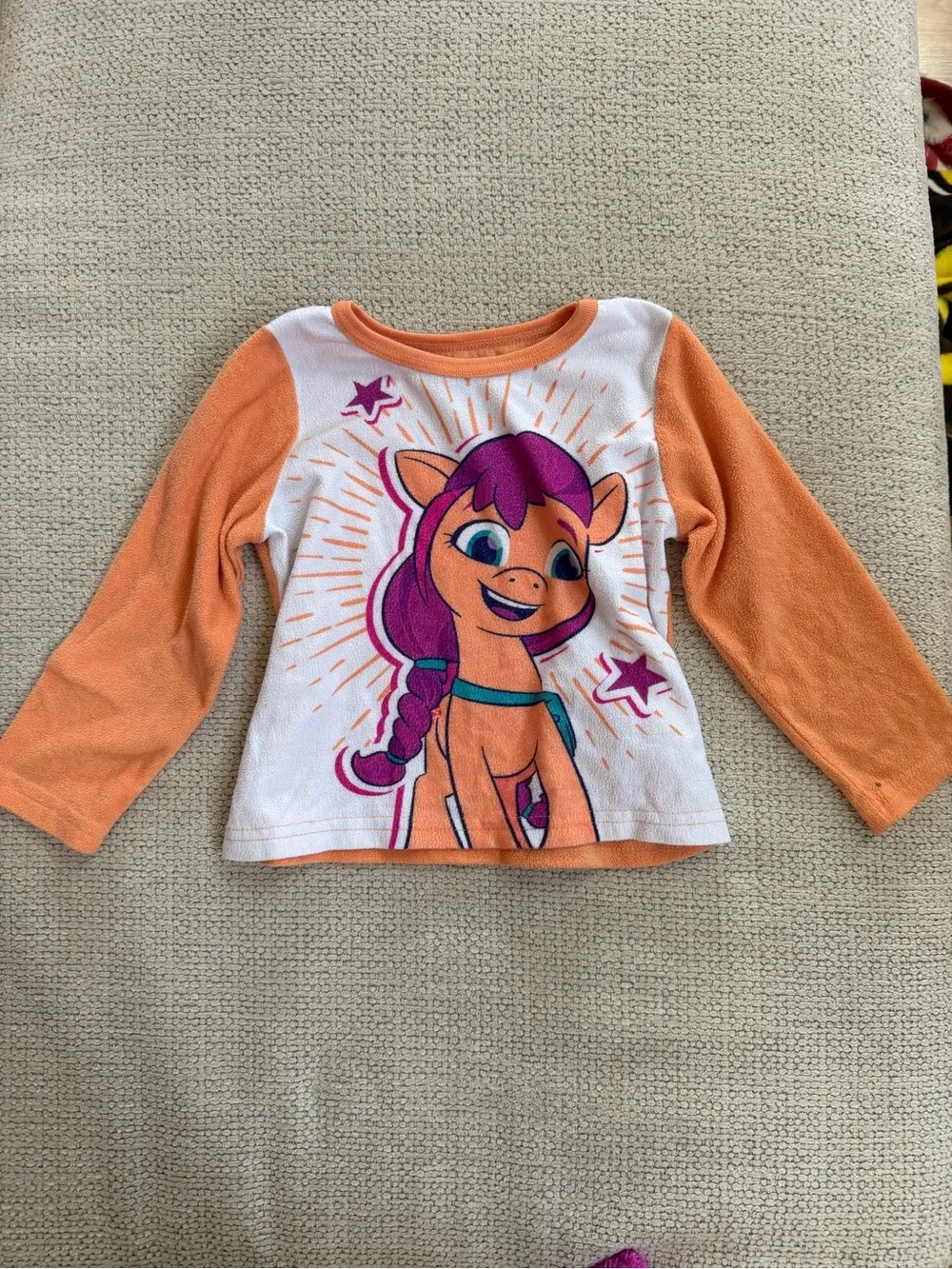 Girls' Purple & Orange Plush My Little Pony Pajama Set
